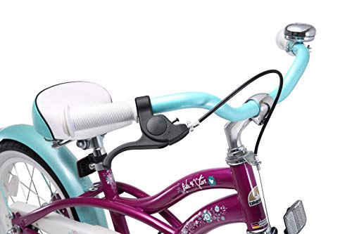 BIKESTAR Bicicleta Infantil para niños y niñas a Partir de 4 años | Bici 16 Pulgadas con Frenos | 16" Edición Cruiser Lila