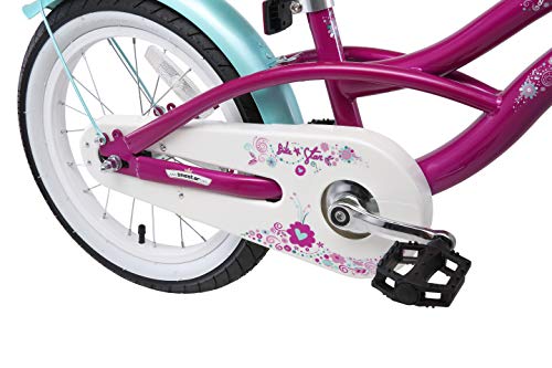 BIKESTAR Bicicleta Infantil para niños y niñas a Partir de 4 años | Bici 16 Pulgadas con Frenos | 16" Edición Cruiser Lila