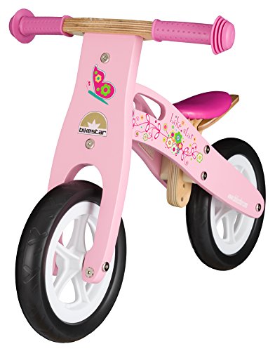 BIKESTAR Bicicleta sin Pedales para niños y niñas | Bici Madera Pulgadas a Partir de 2-3 años | 10" Edición Sport Rosa