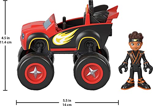 Blaze & The Monster Machines Ninja Blaze Vehicle y AJ Action Figure Playset