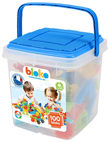 BLOKO Baril de 100 Placa Azul, Color, 232321 (MBI International 503552)