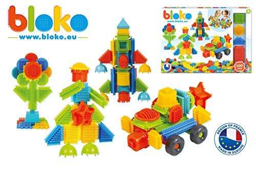 Bloko Bloko503510 - Caja de 100 bloques de construcción para dientes, multicolor , color/modelo surtido