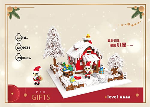 Bloques Construcción Modelo La Serie de Navidad, Santa Snow Candy House, 2900 Piezas Bloques de Terminales Del Kit Construcción Del Árbol Navidad, Compatibles con Lego