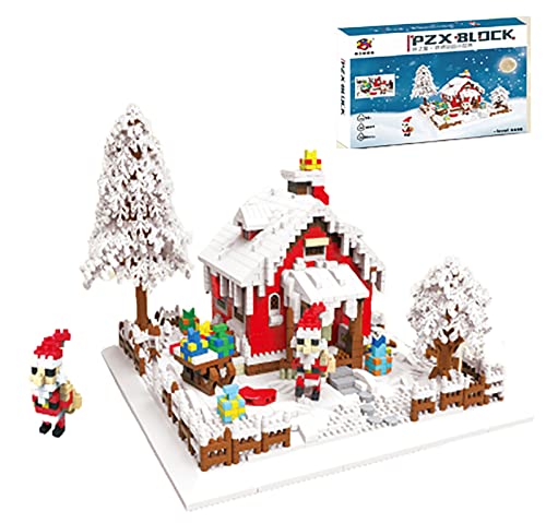 Bloques Construcción Modelo La Serie de Navidad, Santa Snow Candy House, 2900 Piezas Bloques de Terminales Del Kit Construcción Del Árbol Navidad, Compatibles con Lego