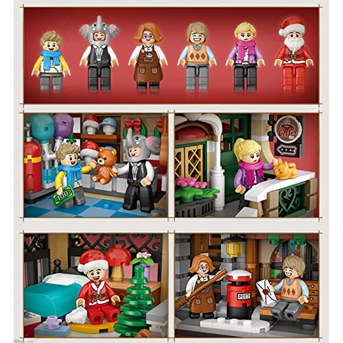 Bloques Construcción Modelo La Serie de Navidad,Bloques Construcción Modelo Casa de Navidad Compatibles con Lego Christmas Creator