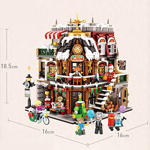 Bloques Construcción Modelo La Serie de Navidad,Bloques Construcción Modelo Casa de Navidad Compatibles con Lego Christmas Creator