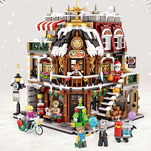 Bloques Construcción Modelo La Serie de Navidad,Bloques Construcción Modelo Casa de Navidad Compatibles con Lego Christmas Creator