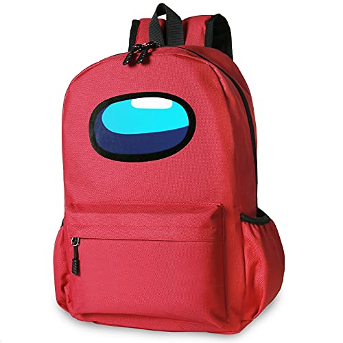 Bonamana Among Us - Mochila casual para niños, niñas, escuela, mochila para senderismo, deportes, trabajo, viaje, portátil, mochila duradera, para niños, adolescentes, fans regalos, rosso, L