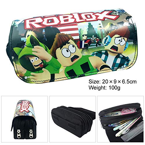 Bonamana Estuche para lápices, diseño de Anime, doble capa, para estudiantes, adolescentes, color Roblox-B