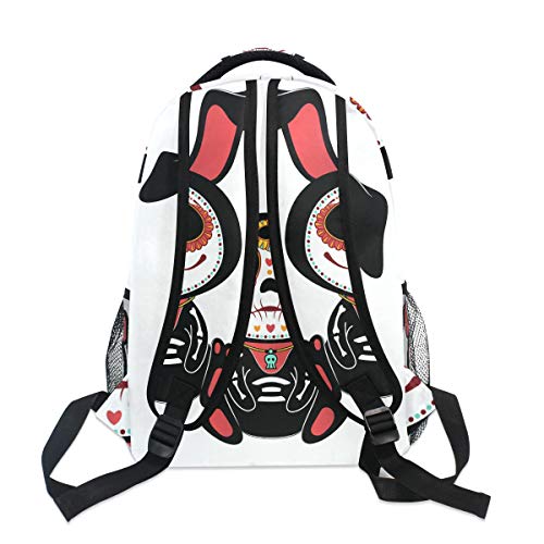 Bookbags Sugar Skull Bunny - Mochilas escolares para adolescentes y niños