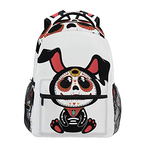 Bookbags Sugar Skull Bunny - Mochilas escolares para adolescentes y niños