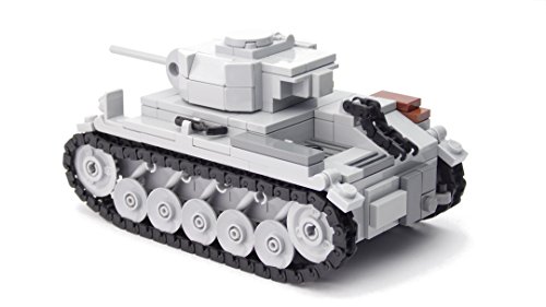 BricksStuff Tanque Panzer II Ausf. F con Figura I Soldado alemán de la Segunda Guerra Mundial, Custom Accesorios de BrickArms | Kit con Instrucciones | Compatible con Lego®