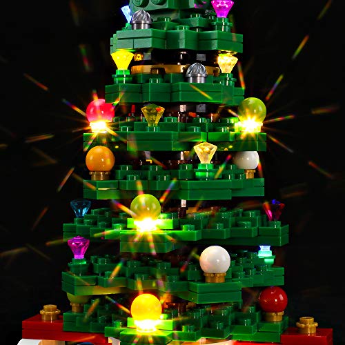 BRIKSMAX Kit de Iluminación Led para Lego Árbol de Navidad,Compatible con Ladrillos de Construcción Lego Modelo 40338, Juego de Legos no Incluido