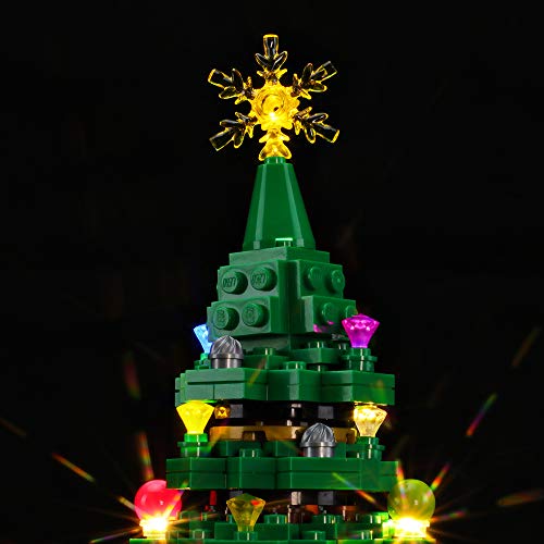 BRIKSMAX Kit de Iluminación Led para Lego Árbol de Navidad,Compatible con Ladrillos de Construcción Lego Modelo 40338, Juego de Legos no Incluido