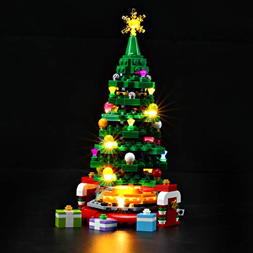 BRIKSMAX Kit de Iluminación Led para Lego Árbol de Navidad,Compatible con Ladrillos de Construcción Lego Modelo 40338, Juego de Legos no Incluido