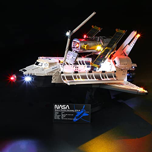 BRIKSMAX Kit de iluminación LED para Lego Creator Expert Transbordador Espacial Discovery de la NASA - Compatible con Lego 10283 Building Blocks Model- No incluir el Conjunto de Lego