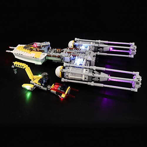 BRIKSMAX Kit de Iluminación Led para Lego Star Wars Y-Wing Starfighter, Compatible con Ladrillos de Construcción Lego Modelo 75172, Juego de Legos no Incluido