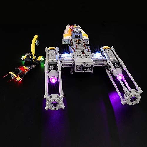 BRIKSMAX Kit de Iluminación Led para Lego Star Wars Y-Wing Starfighter, Compatible con Ladrillos de Construcción Lego Modelo 75172, Juego de Legos no Incluido