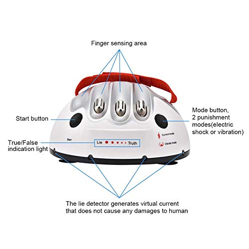 Brrnoo Detector de Mentiras de Descarga Eléctrica de Microcorriente, Ajustable de la Descarga Eléctrica Detector de Mentiras Juegos Divertidos y Divertidos, Consola de Juegos Truth or Dare