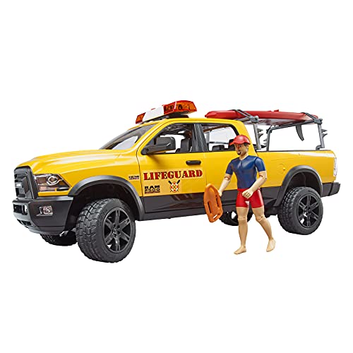 Bruder Power Wagon Life Guard 02506 - Memoria RAM 2500 con Figura y Remo, con módulo de luz y Sonido