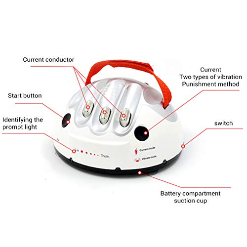 BSTQC juego cerebral, Mini detector de mentira ajustable polígrafo choque eléctrico juguete divertido juego de mesa