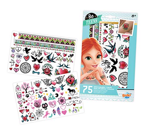 Buki France-75 Tatuajes Lavables-Coloridos, Color (TA003)