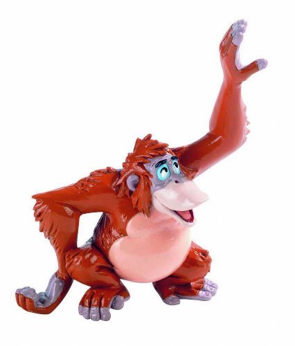 Bullyland 12383 - Figura de Juego, El Libro de la Selva de Walt Disney, El Rey Louie, Aprox. 8,8 cm de Altura, Figura Pintada a Mano, sin PVC, para Que los niños jueguen con la imaginación