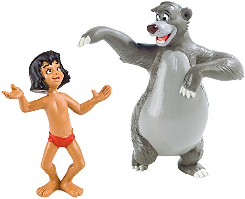 Bullyland - La Libro de la selva MOGLI & BALU - Figura : Balu el Oso de - Aprox. 8 cm / Mogli Aprox. 6,5 cm - Walt Disney