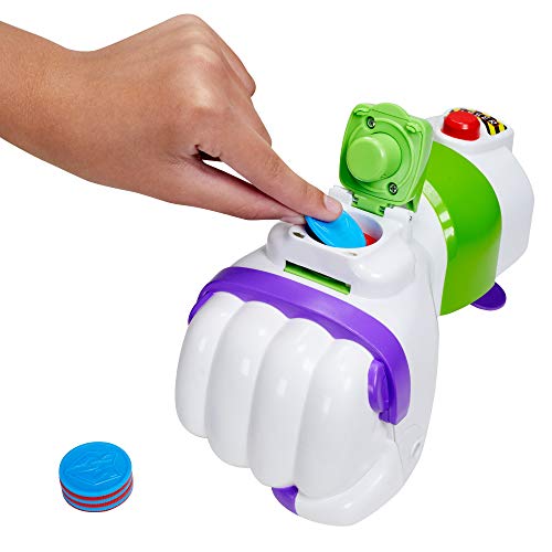 Buzz Lightyear guantelete lanzador galáctico, accesorio de juguete para lanzar discos, regalo para niños +4 años (Mattel GYK18)