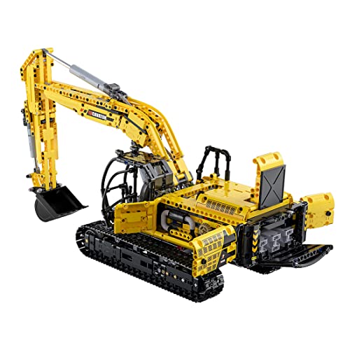 CADA C61082W - Excavadora de orugas (1/20, 2,4 GHz, mando a distancia, 1830 piezas, compatible con Lego Technic)