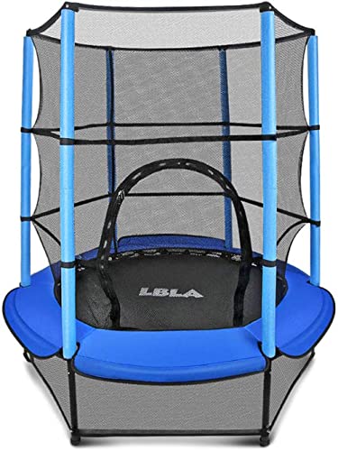 Cama elástica para niños, diámetro de 140 cm, para interior y exterior, trampolín de jardín con red de seguridad, asa, fitness para niños, niñas a partir de 3, 4, 5, 6 años