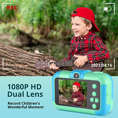 Cámara digital infantil OMWay de 2,4 pulgadas, pantalla grande HD 1080P, cámara de vídeo de 20 MP, cámara de fotos de juguete para niños de 3 a 10 años, regalo de Navidad o de cumpleaños, color azul