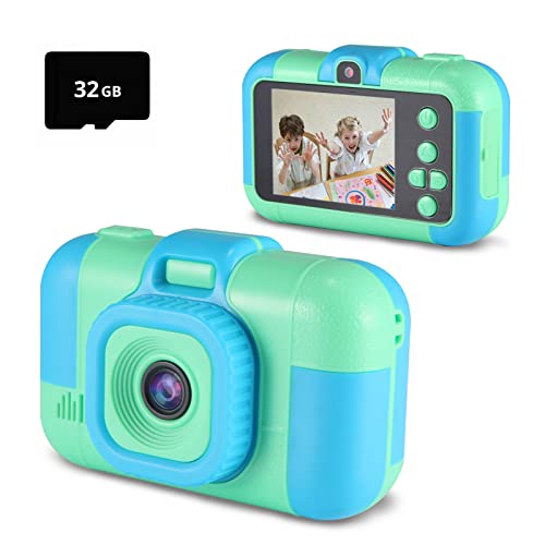 Cámara digital infantil OMWay de 2,4 pulgadas, pantalla grande HD 1080P, cámara de vídeo de 20 MP, cámara de fotos de juguete para niños de 3 a 10 años, regalo de Navidad o de cumpleaños, color azul