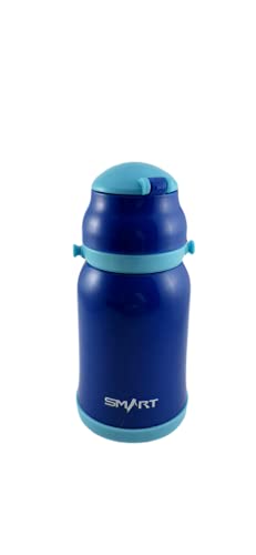 Cantimplora Infantil 350ml, Botella Deportiva para Niños Dibujo, Botella de Agua Infantil, Cantimplora Pequeña 350ml (Estandar, Cerdito - Azul Marino)