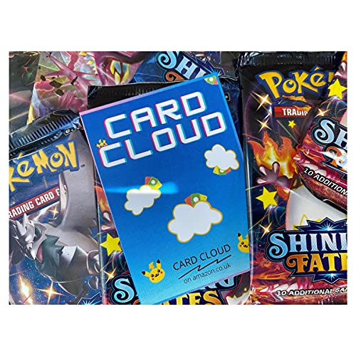 Card Cloud Pokemon Mega paquete de lata con 80 tarjetas de Pokemon – 1 x refuerzo sellado, 1 x tarjeta ultra rara – 1 x Pokemon Coin