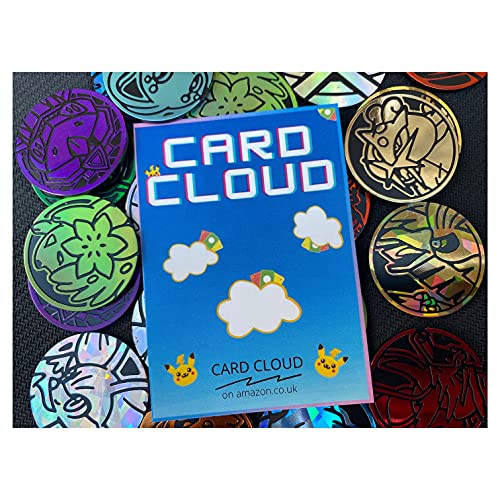 Card Cloud Pokemon Mega paquete de lata con 80 tarjetas de Pokemon – 1 x refuerzo sellado, 1 x tarjeta ultra rara – 1 x Pokemon Coin