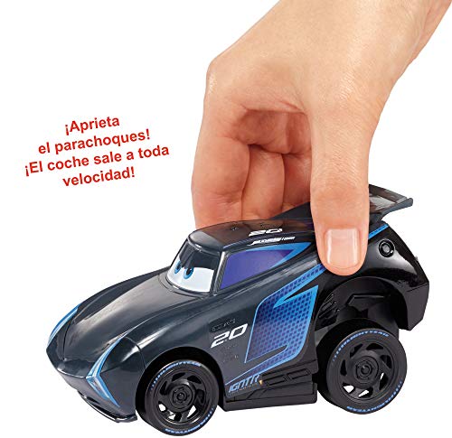 Cars ¡A todo gas! Vehículo Storm, coche de juguete (Mattel DVD34)