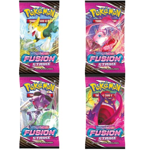 Cartas Pokemon Espada Y Escudo – Fusion Strike Booster Packs x4 - Inglés Cartas Pokemon Originales - Cartas Pokemon Originales