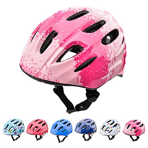 Casco Bicicleta Bebe Helmet Bici Ciclismo para Niño - Cascos para Infantil Bici Helmet para Patinete Ciclismo Montaña BMX Carretera Skate Patines monopatines KS01 (S 48-52 cm, Gradient Pink)