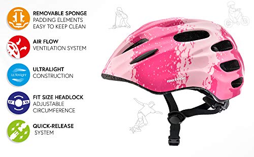 Casco Bicicleta Bebe Helmet Bici Ciclismo para Niño - Cascos para Infantil Bici Helmet para Patinete Ciclismo Montaña BMX Carretera Skate Patines monopatines KS01 (S 48-52 cm, Gradient Pink)