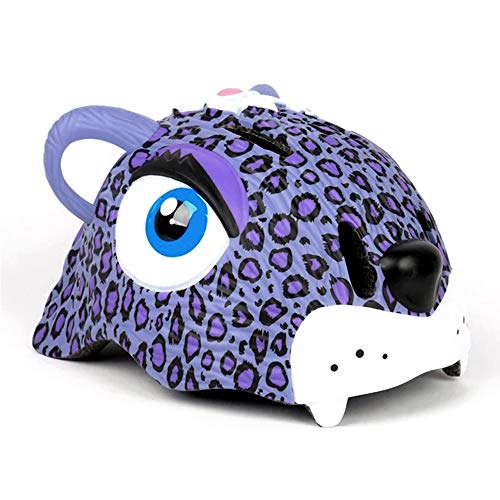 Casco de Bici para niños | Casco de Bici para niños y niñas pequeños, niños y niñas patinetes eléctricos, triciclos, Skateboarding y bicis | Casco Ciclismo Animales niño (Purple Leopard)