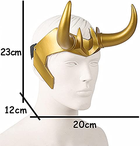 Casco Loki con cuernos para Halloween, disfraz de corona de Loki Thor, accesorios de cosplay para adultos, regalos de Halloween (estilo 2)