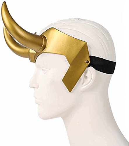 Casco Loki con cuernos para Halloween, disfraz de corona de Loki Thor, accesorios de cosplay para adultos, regalos de Halloween (estilo 2)