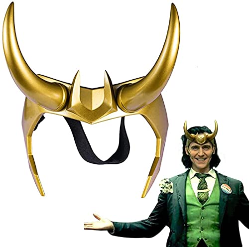 Casco Loki con cuernos para Halloween, disfraz de corona de Loki Thor, accesorios de cosplay para adultos, regalos de Halloween (estilo 2)