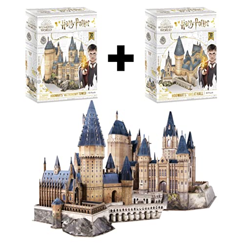 Castillo de Hogwarts XL - Puzzle 3D Harry Potter 2 en 1, Puzzles 3D, Maquetas para Construir Adultos, Regalos para Niños, Decoracion Habitacion, 430 Piezas