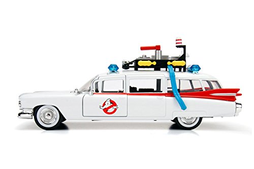 Cazafantasmas - Vehículos Hollywood Rides - Coche ECTO-1 Blanco, 1:24