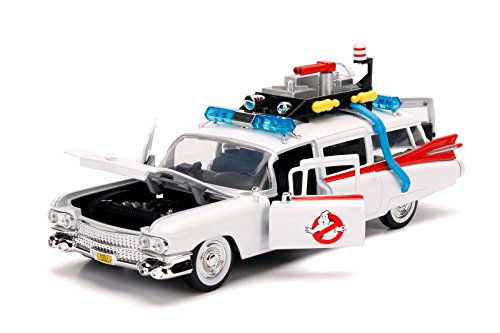 Cazafantasmas - Vehículos Hollywood Rides - Coche ECTO-1 Blanco, 1:24