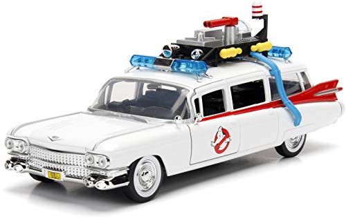 Cazafantasmas - Vehículos Hollywood Rides - Coche ECTO-1 Blanco, 1:24