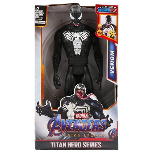 CBSTD 12''/30cm Marvel Avengers Hulk Capitán América Spiderman Wolverine Venom Iron Man Thor Groot figuras de acción juguete para regalos de niños (veneno con caja)