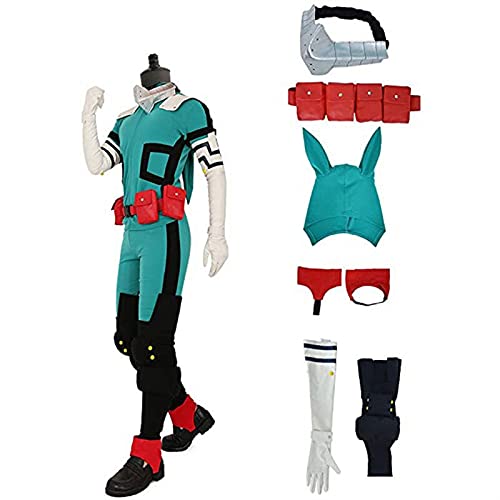 CENZY Anime My Hero Academia Cosplay Midoriya Izuku Deku - Disfraz de batalla unisex para disfraz de Halloween (color: disfraz, tamaño: M)